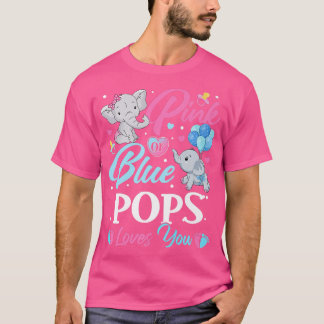 T-shirt Eléphant bleu rose POPS vous aime Grossesse Révéle
