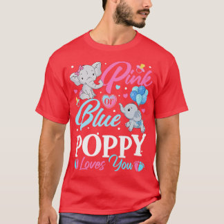 T-shirt Elephant Blue Rose Poppy vous aime Grossesse Revea