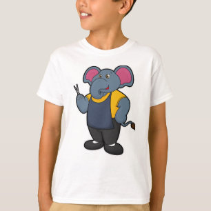 T-shirt Elephant coiffeur avec ciseaux
