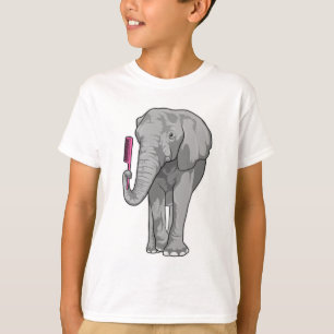T-shirt Elephant comme coiffeur avec peigne