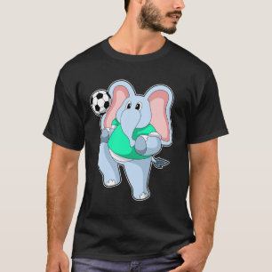 T-shirt Elephant comme joueur de football avec Soccer.PNG