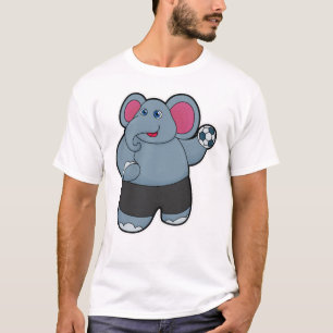 T-shirt Elephant comme joueur de handball avec Handball