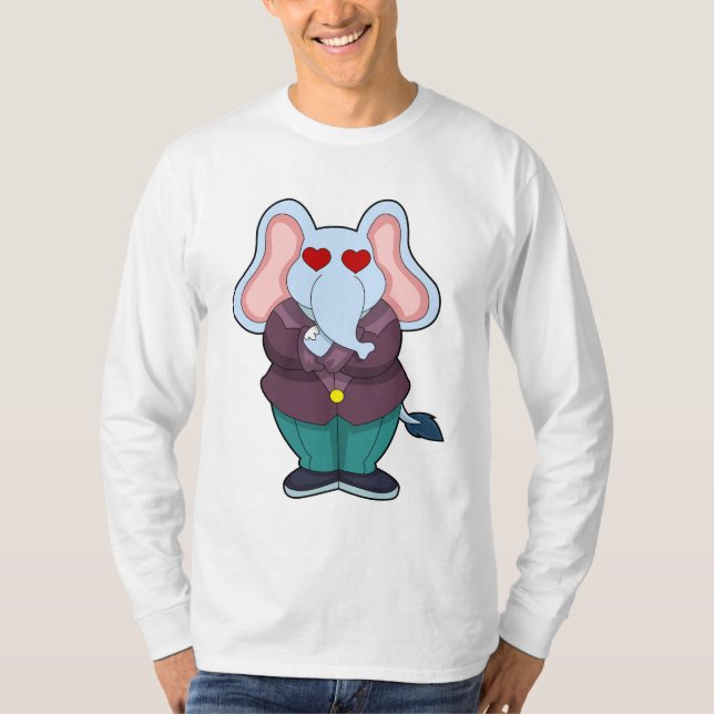 T-shirt Éléphant comme marié avec costume.PNG (Devant)