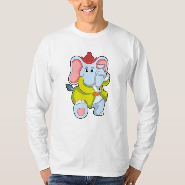 T-shirt Elephant comme pompier avec Proboscis (Devant)