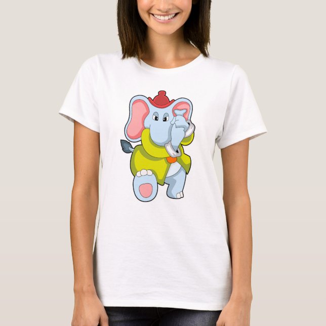 T-shirt Elephant comme pompier avec Proboscis (Devant)