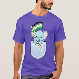 T-shirt Eléphant dans la pochette Agender Pride