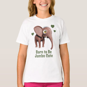 T-shirt Éléphant de bébé mignon personnalisé né pour être