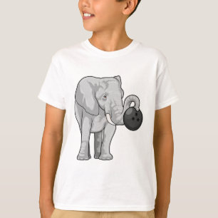 T-shirt Éléphant de bowling