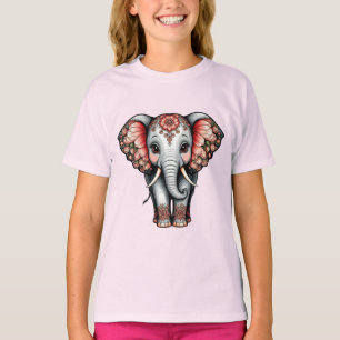 T-shirt Éléphant de dessin animé décoratif