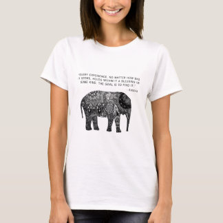 T-shirt Éléphant de sagesse de henné de Bouddha