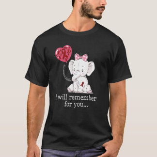T-shirt Eléphant de sensibilisation à l'amyloïdose