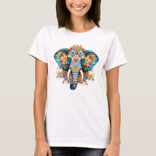 T-shirt Eléphant de style bohémien