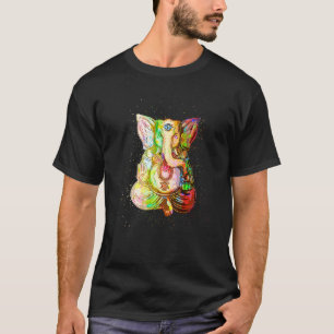 T-shirt Éléphant de yoga de méditation d'éclaboussure de p