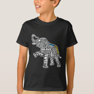 T-shirt Elephant Down Syndrome Journée Sensitivitisation M