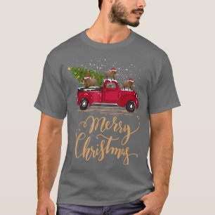 T-shirt Elephant Driving Christmas Tree Truck Elephant Chr