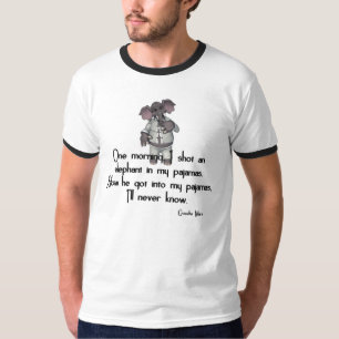 T-shirt Éléphant drôle de KRW dans la citation de Groucho
