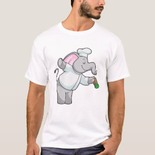 T-shirt Elephant en chef avec shaker de sel