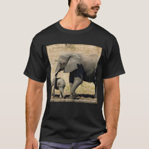 T-shirt Éléphant et mère de bébé