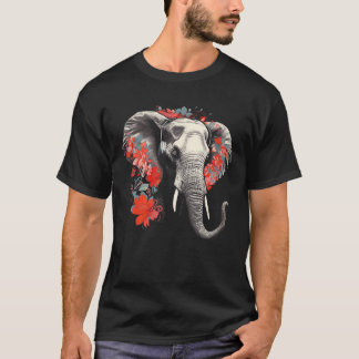 T-shirt Elephant Flowers Music Animal Elephant