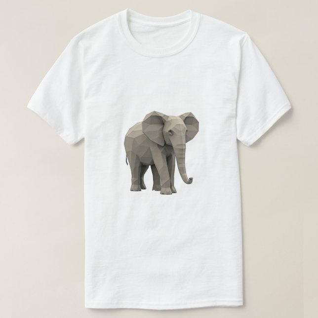 T-shirt éléphant géométrique (Design devant)