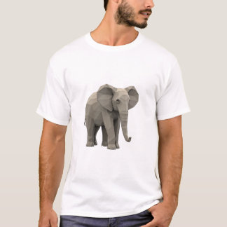 T-shirt éléphant géométrique