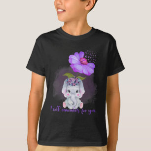 T-shirt Elephant Je Me Souviendrai Pour Vous Sunflower Hei