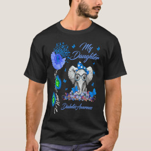 T-shirt Éléphant Je Porte Bleu Pour La Sensibilisation Au