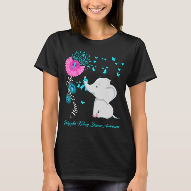 T-shirt Elephant Je porte pendant que pour les maladies du (Devant)