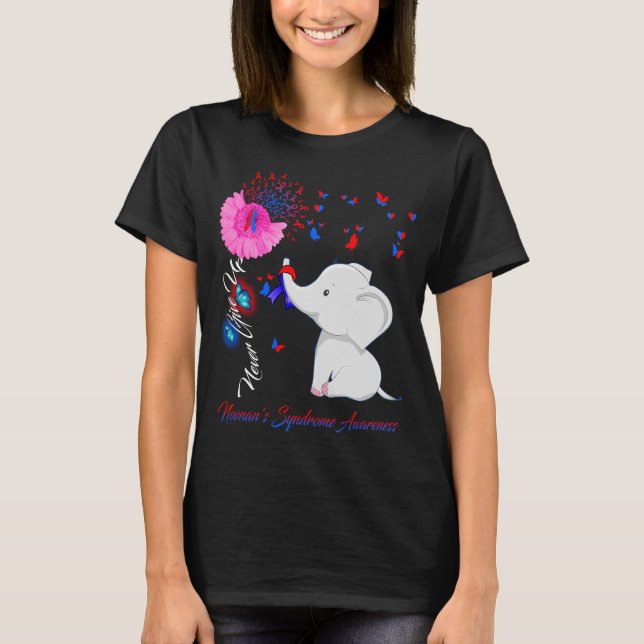 T-shirt Elephant Je porte pendant que pour Noonan's Syndro (Devant)