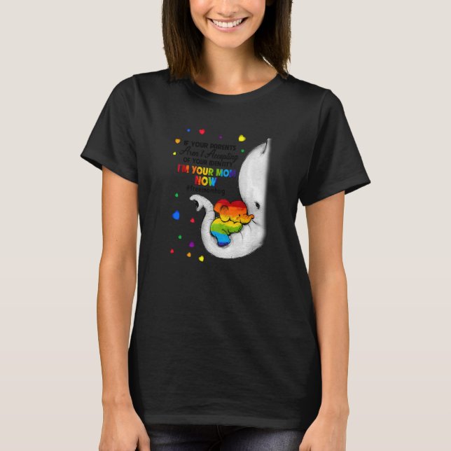 T-shirt Elephant Je suis votre maman maintenant LGBT Free  (Devant)