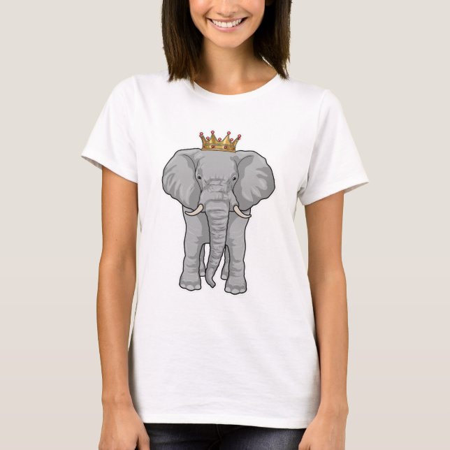 T-shirt Elephant King Crown (Devant)