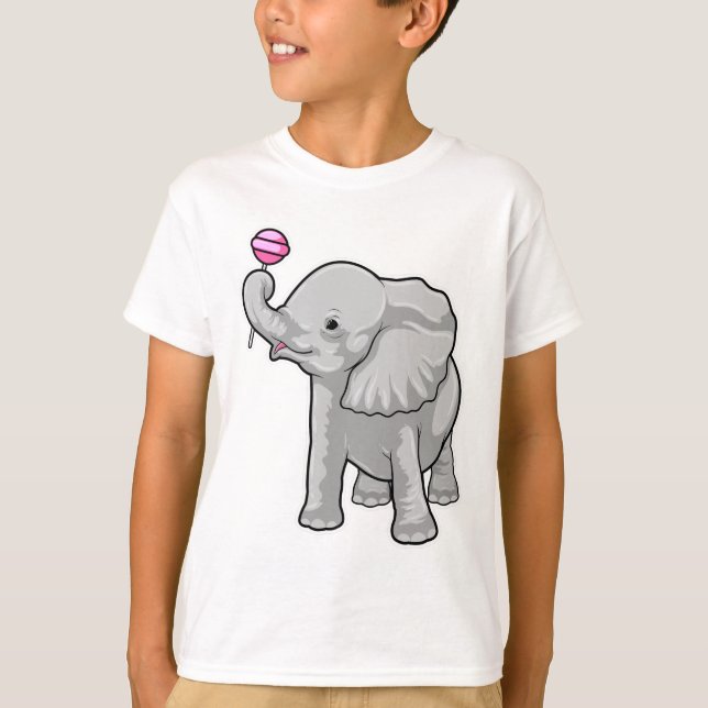 T-shirt Eléphant Lollipop (Devant)
