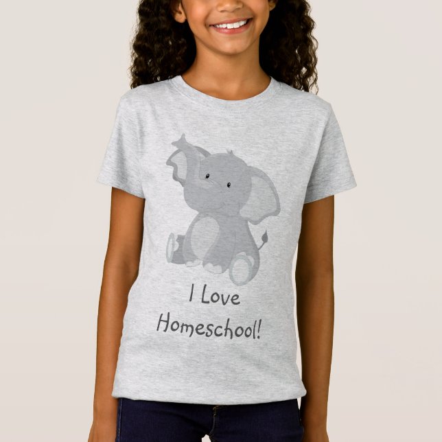 T-Shirt Elephant Love Homeschool (Devant)