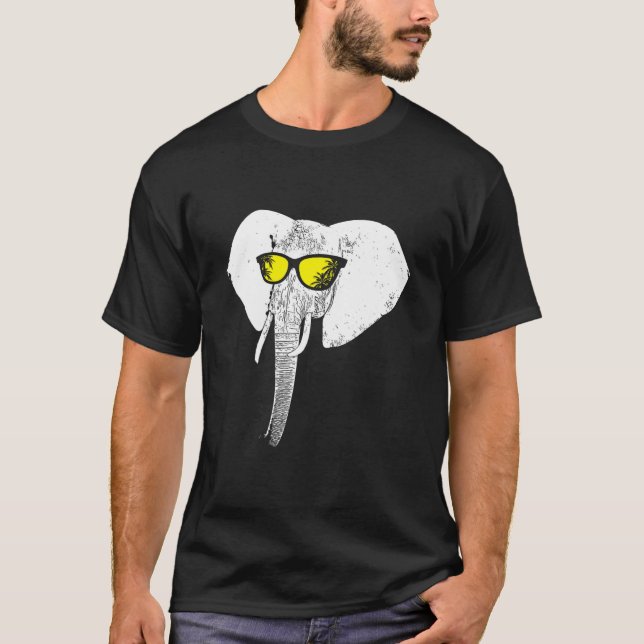 T-shirt Eléphant lunettes de soleil fête éléphant amour él (Devant)