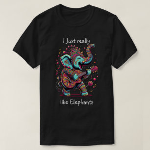 T-shirt Eléphant Majestueux Avec Des Designs Tribaux Vibra