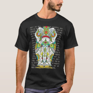 T-shirt Elephant Mandala Aimant Kindness Metta Wish Blessi