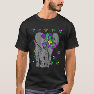 T-shirt Eléphant Mardi Gras Masque Mocal Carnaval Nola Hom
