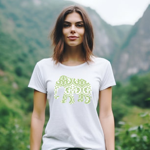 T-shirt Éléphant marocain vert