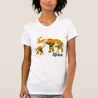 T-shirt Eléphant mère et bébé| Motif africain