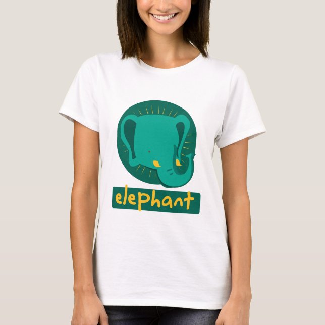 T-shirt éléphant mignon (Devant)