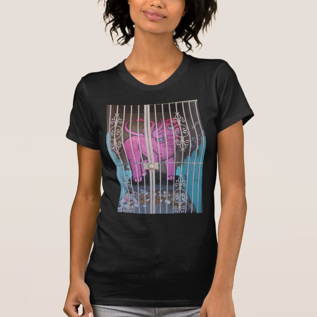 T-shirt Éléphant mis en cage (Devant)
