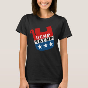 T-shirt Eléphant mort - Trump en chute libre - anti-Trump