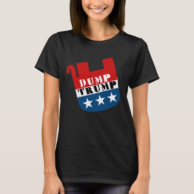 T-shirt Eléphant mort - Trump en chute libre - anti-Trump  (Devant)