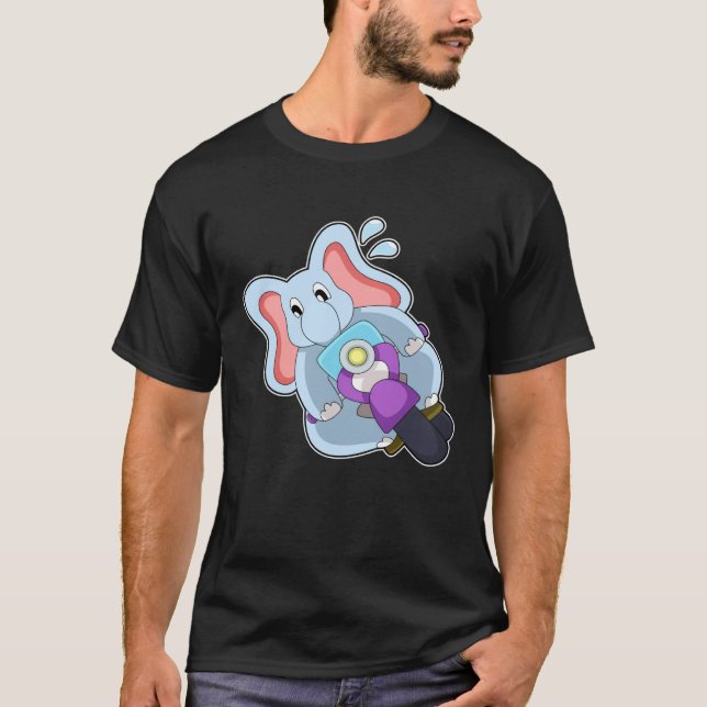 T-shirt Elephant Motorcycle (Devant)