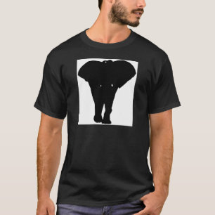 T-shirt Eléphant noir & blanc Pop Art