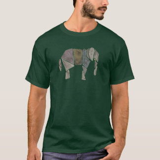 T-shirt Éléphant Origami Aquarelle