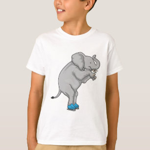 T-shirt Elephant Patinage sur glace Patins sur glace