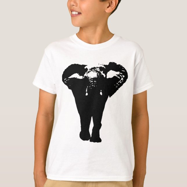 T-shirt Eléphant Pop Art Unique (Devant)