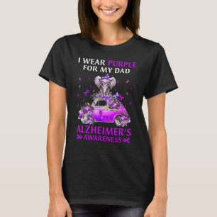 T-shirt Eléphant Porte pourpre pour mon papa Dement d'Alzh