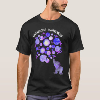 T-shirt Eléphant Poussant Des Lons Violets Surdose